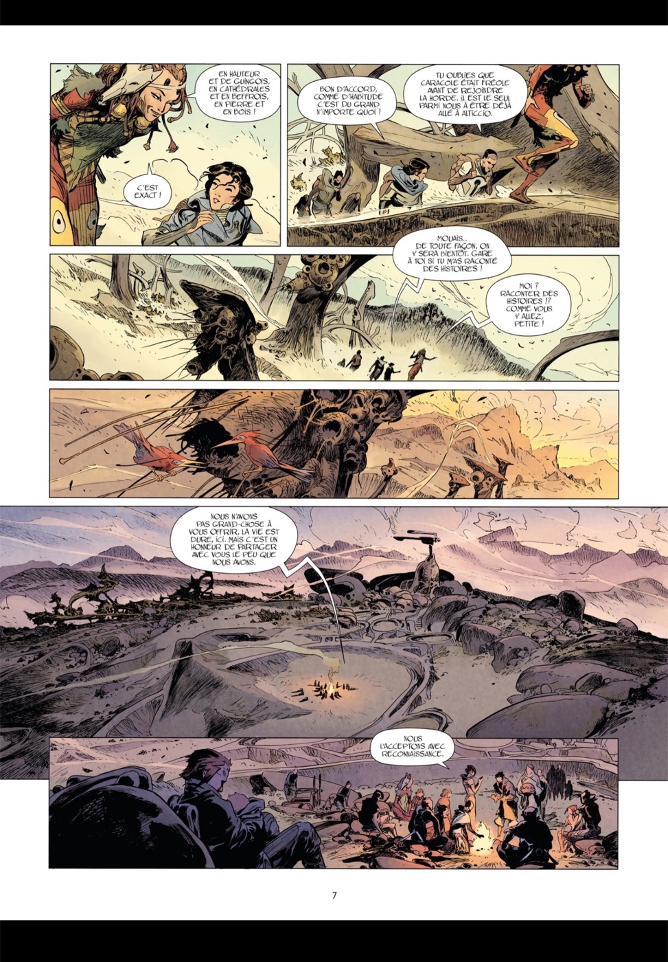 A page of La Horde du Contrevent, tome 4, in the Lijn reader